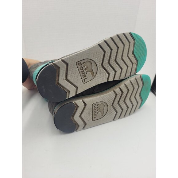 Sorel Rylee Boots Girls 4 Gray Suede Camo Camouflage Faux Fur Lined Waterproof - Picture 9 of 12